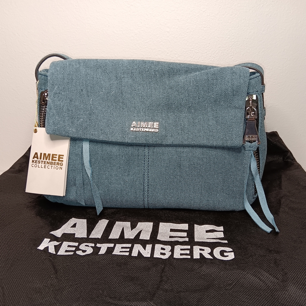 Aimee Kestenberg Denim Leather Crossbody Bag